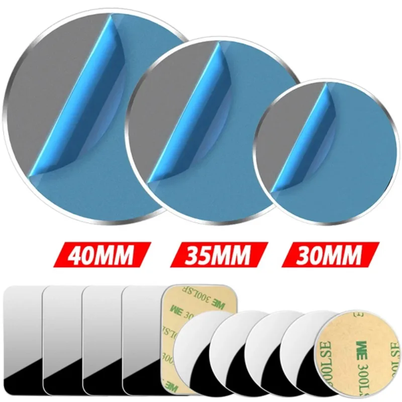 Magnetic Metal Plate for Car Phone Holder Universal Iron Sheet Disk Sticker Mount Mobile Phone Magnet Stand for IPhone Samsung