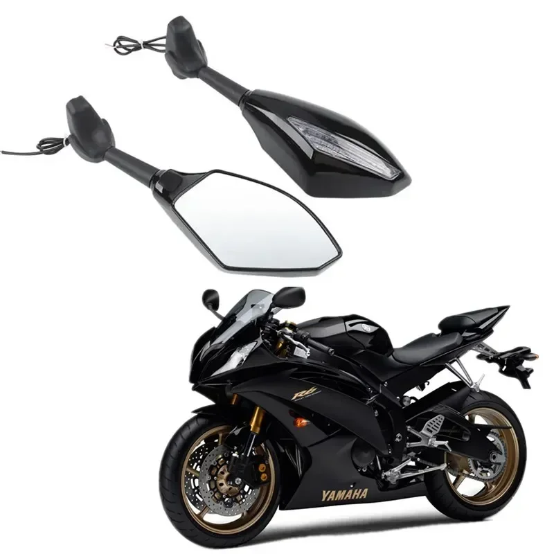 

For Yamaha YZF R6 1999-2012 R6S 2006-2009 For Honda Suzuki Hayabusa Motorcycle Acsessories Mirrors LED Turn Signal Parts