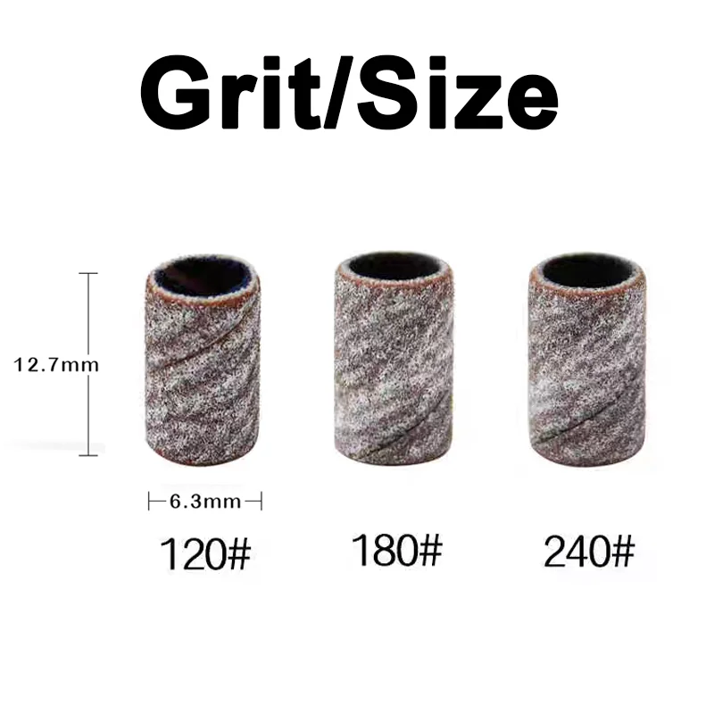 Grandes faixas de lixamento de unhas profissional manicure ótimo ajuste 100 unidades/pacote para removedor de esmalte em gel