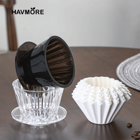 Heat-resistant  Coffee Dripper 1-2Cups Crystal Eye Pour Over Coffee Dripper