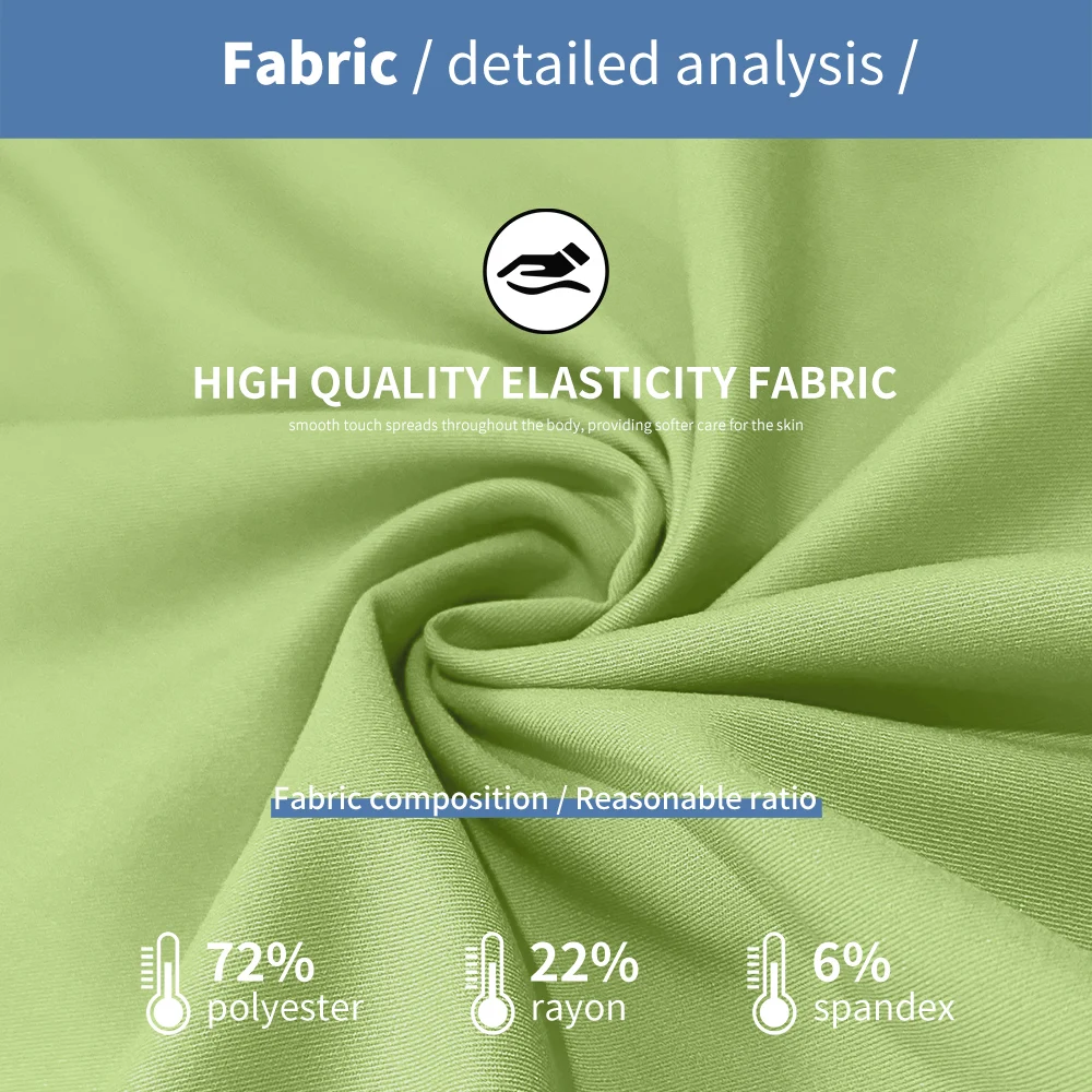 Wielokolorowe stroje robocze dla aptekarzy, odzież robocza dla kosmetyczek, odzież laboratoryjna, uniformy dentystyczne, uniformy pielęgniarskie, zestawy odzieży weterynaryjnej do klinik weterynaryjnych, sprzedaż hurtowa.