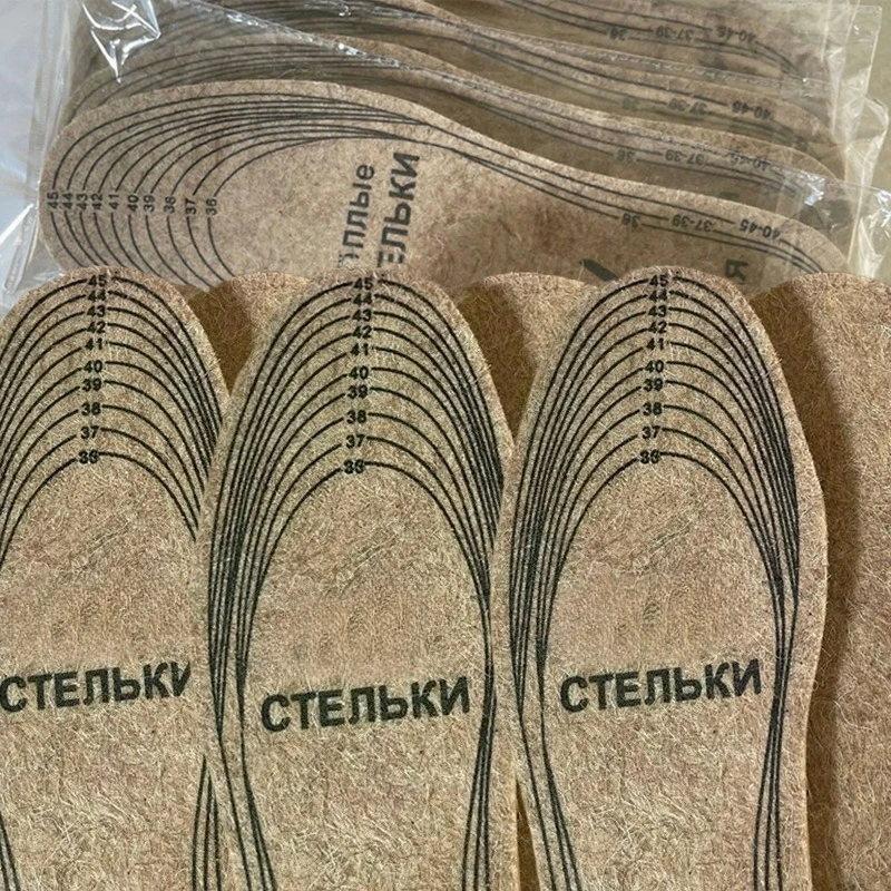 

Breathable Wool Felt Insoles Outdoor Thicken Breathable Sports Work Running Shoe Pads Autumn Warm Boot Shoe Insert Insoles