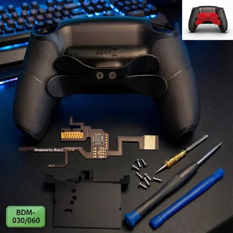 GearZ PS5 Controller "Dragonfly" Back Button Kit (with BDM-030/040/050/060 Models)-Programmable Remapping for 4 Back Buttons