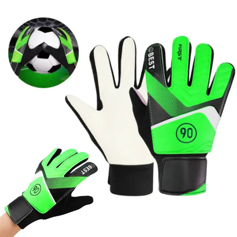 

1 пара нескользящих вратарских перчаток для футбола с двойной защитой запястья, футбольные перчатки, вратарские перчатки из латекса