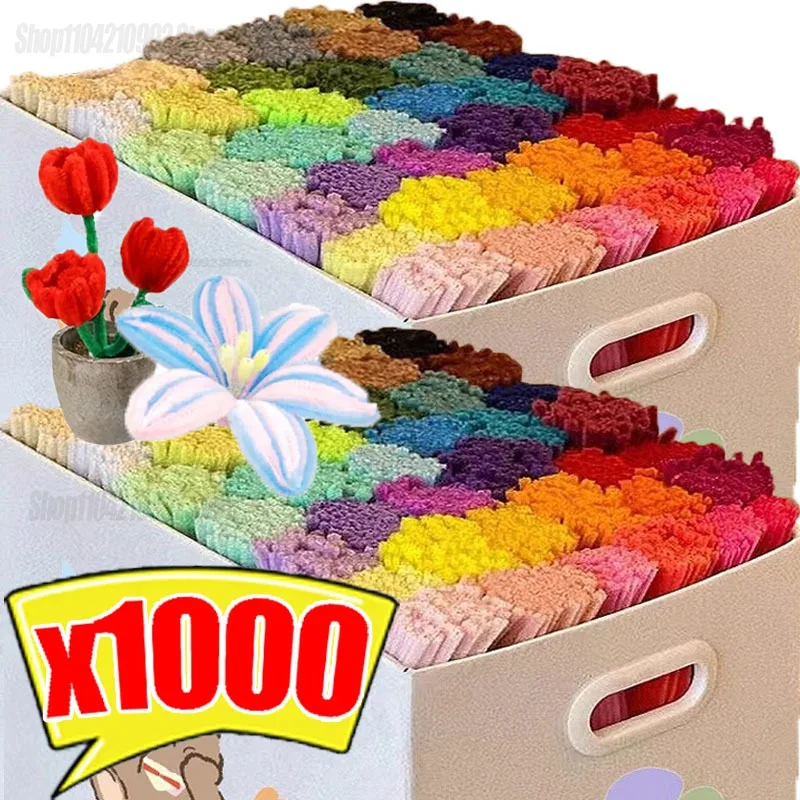 En gros, grands nettoyeurs de pipe colorés pour l'artisanat, le bricolage, la création de tiges en peluche et les loisirs créatifs, 500-100 pièces
