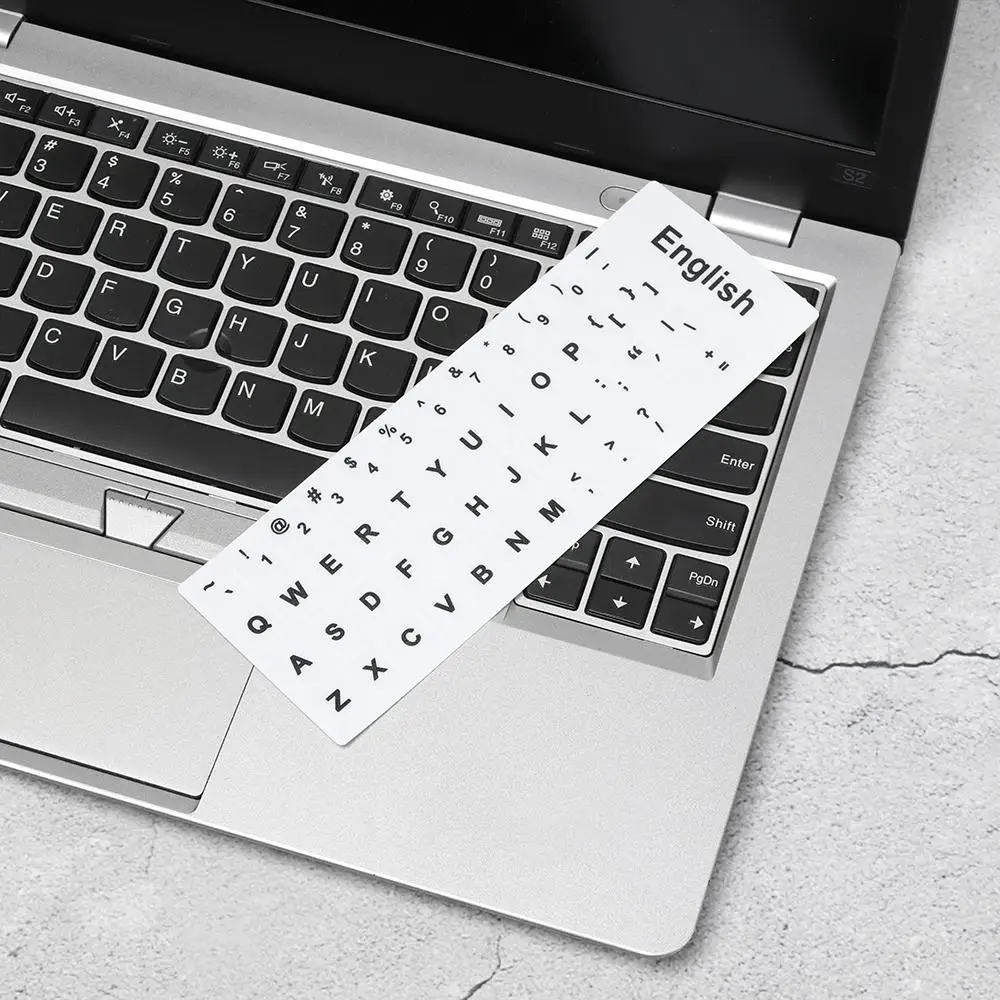 Wear-resistant English Deutsch Keyboard Stickers Alphabet Layout Spanish Russian Letter