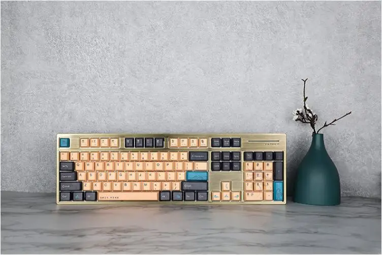 Varmilo long feng Valentine's Day limited CNC bronze/brass material Vintage craft Chinese style keyboard TTC silent switch