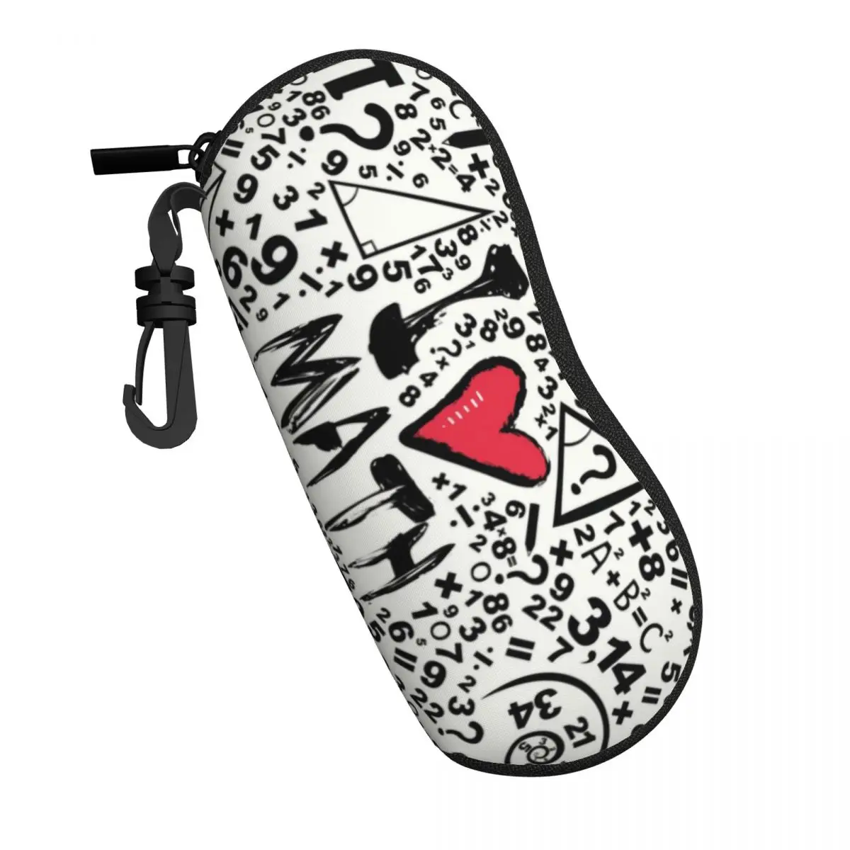 Custom I Love Math Pattern Glasses Case Portable Geek Mathematics Teacher Shell Eyeglasses Case Sunglasses Box view 2