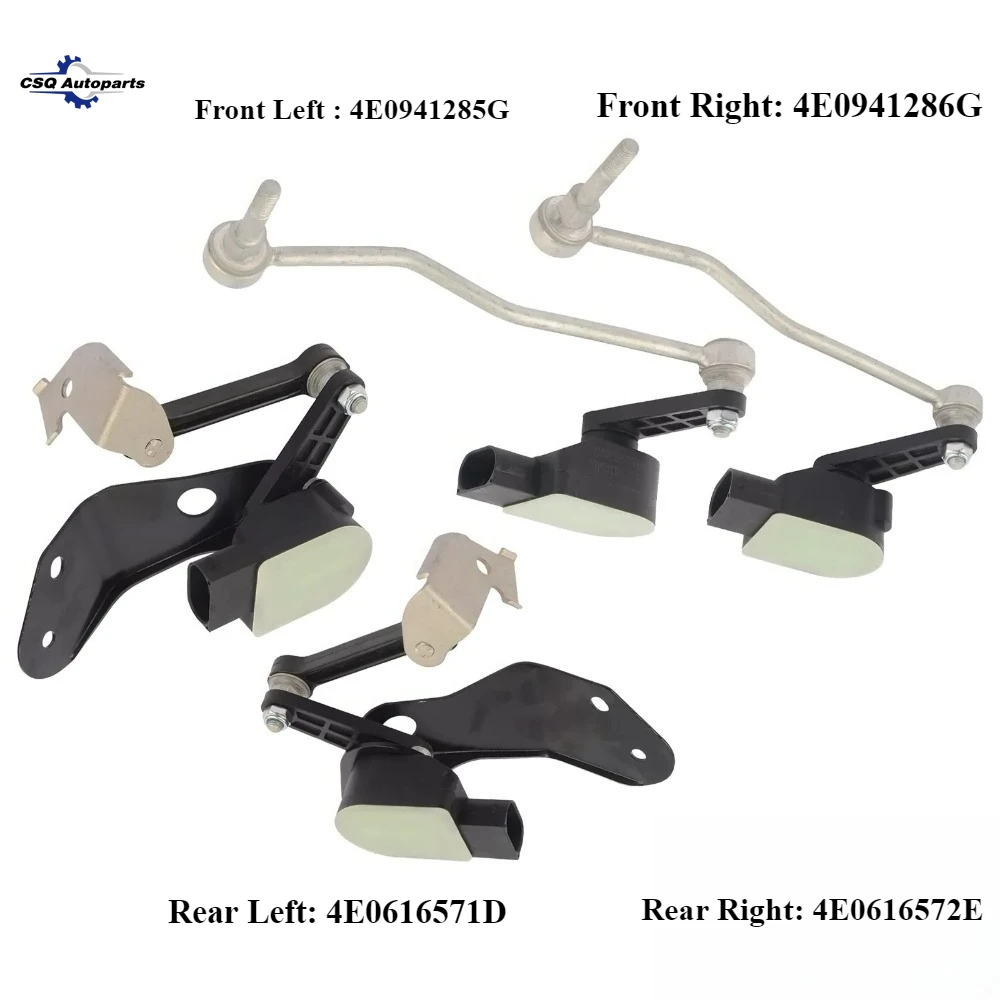 

4E0941285G 4E0941286G 4E0616571D 4E0616572E Front/Rear Left Right Headlight Level Sensor Air Suspension For Audi A8 2003 04-10
