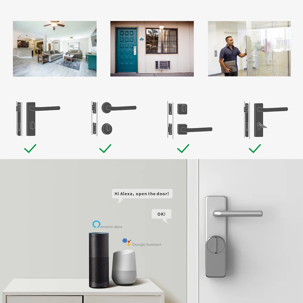 GIMDOW Bluetooth-compatible smart door lock can smart key/password /APP unlock with Tuya APP Electronic Lock