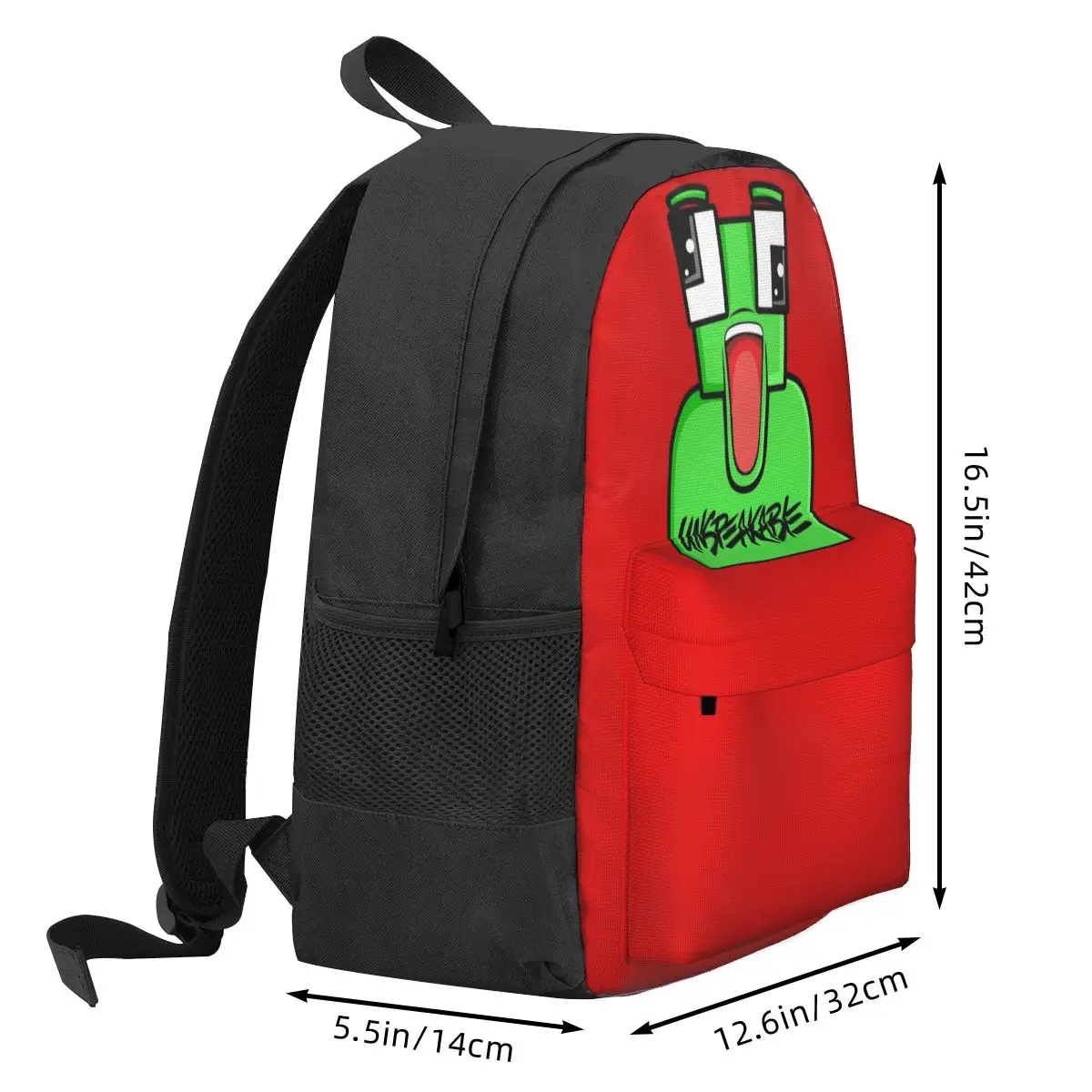 Green Frog-mochilas de dibujos animados para niños y niñas, bolsa de hombro para ordenador portátil, para estudiantes, para Youtube