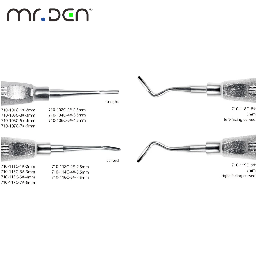 TIANTIAN Dental Professional Dental Extraction Tappet  For Root Straight Curved Stainless Steel Surgical Instrument
