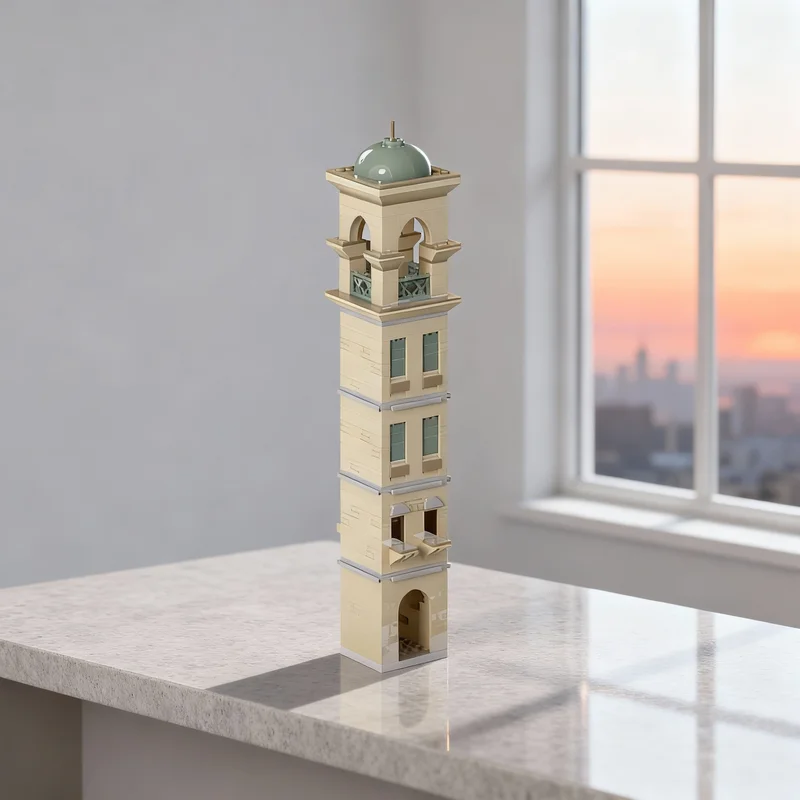 

733 детали MOC: Конструктор «Звездная битва» в стиле Theed Style, модель небольшой башни, игрушки-конструкторы, рождественские подарки, креативная идея для самостоятельной сборки, кирпичики