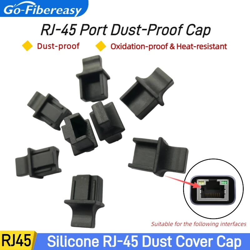 RJ45 Interface Dust Cap,Silicone Anti-Static Dust Plug Cap For Ethernet Network Switch/Laptop/Computer RJ45 Port Dust-Proof Cap