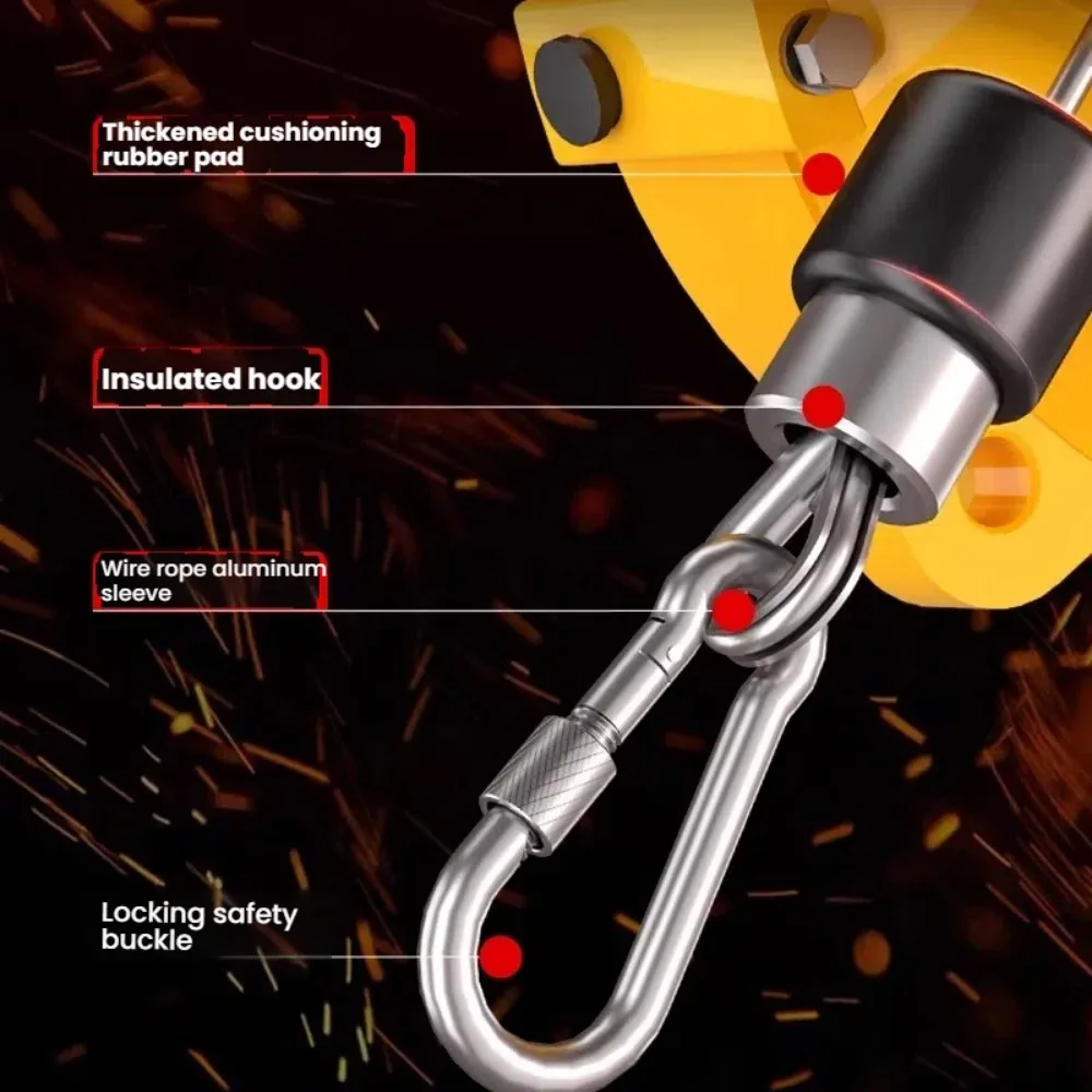 5-7KG Spring Balancer Retractable Tool Lifting Hook Spring Holder Balancer Steel Wire Rope Balance Lifting Jack 1.5M for Factory