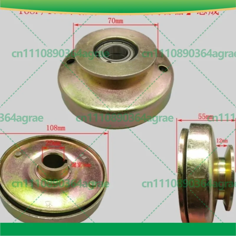 B Type Double Groove Centrifugal Clutch Pulley 20mm 25mm for 168F 170F 190F Gas Engine Agricultural Machinery Replacement Parts