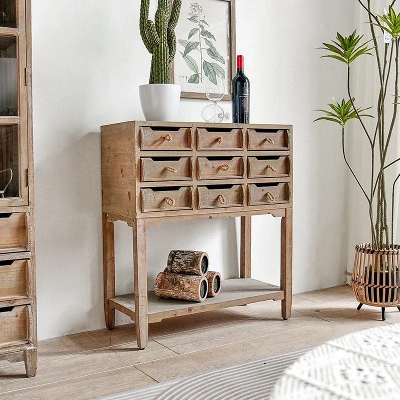 Antique Recycled Pine Kitchen Storage Cabinet