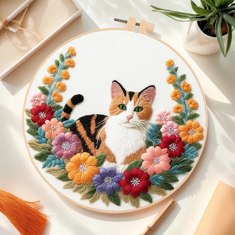 Embroidery Design Patterns Flowers - طقم تطريز يدوي من إيفرشاين بنمط