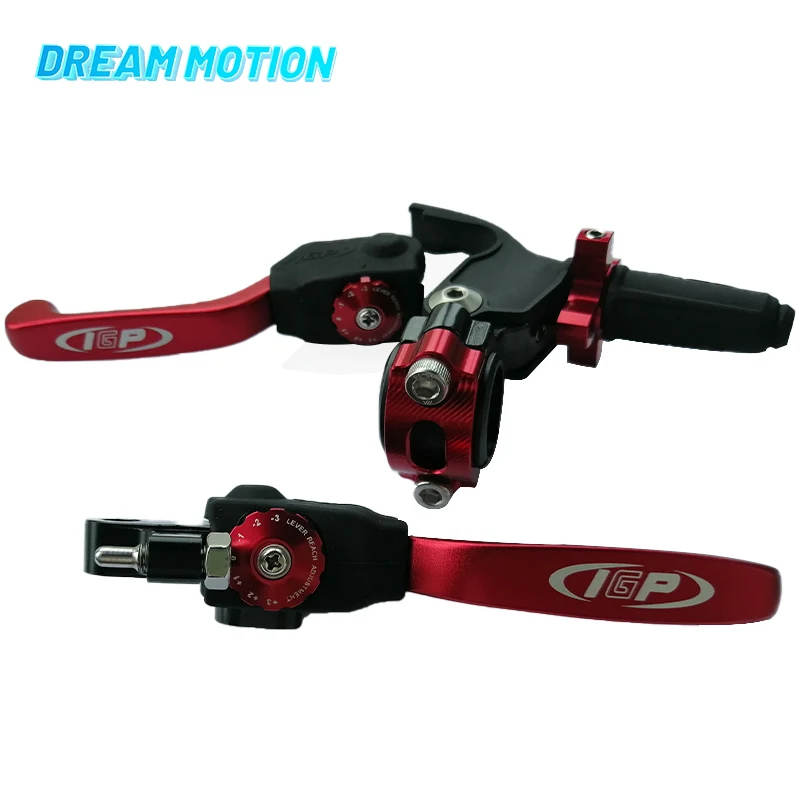 

Pit Dirt Bike Hand Levers IGP Alloy Brake and Clutch With 3-way Folding Levers Motorcycle Spare Parts