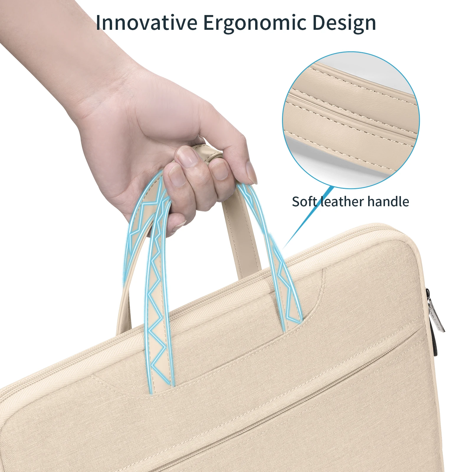 Oxford Computer Bag Document Bag with Handle and Meeting Office School Organizer Handbag Briefcase for Carrying Paper Files