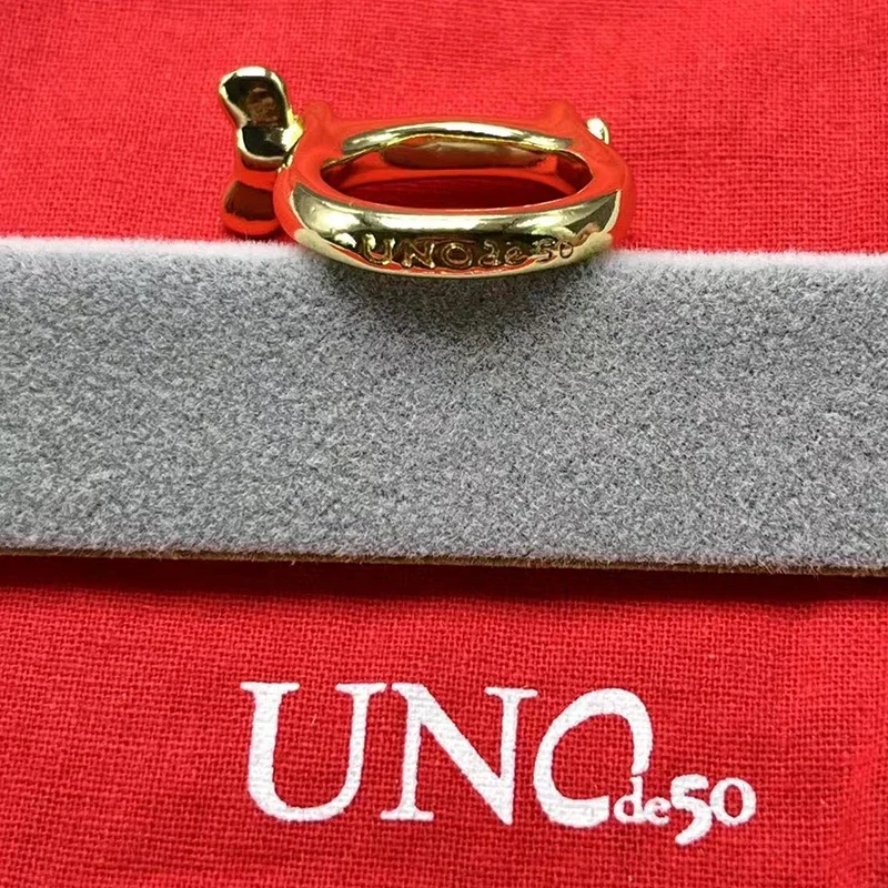 UNode50-anillo exquisito de alta calidad para mujer, bolsa de regalo de joyería romántica con bolsa, europea y americana, 2023