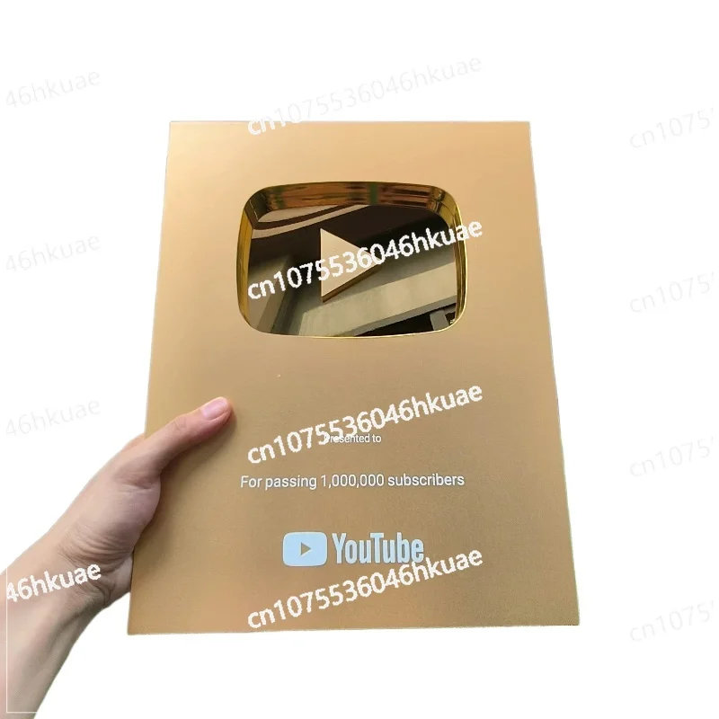 

Custom YouTube Award Gold Customized Name YouTube Play Button Award Plaque