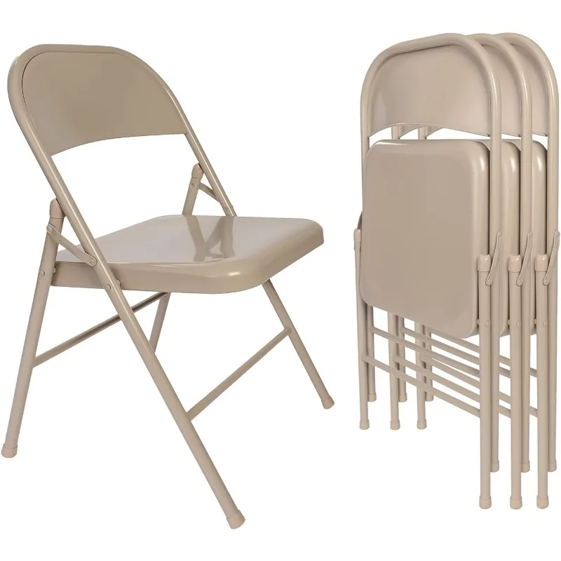 Metal Folding Chairs 4 Pack Double Hinged Steel Frame Easy Foldable&Stackable for Office Kitchen Dinning Wedding Patio