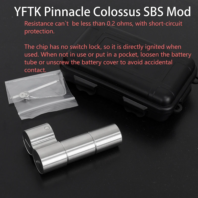 Chip YFTK Pinnacle Colossus SBS Mod atto con batería 18350/18650 vs convertidor SBS 415 Stealth Rikimaru vape rta box mod