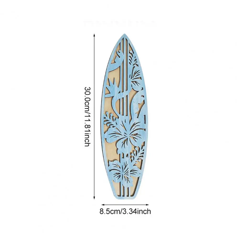 Wooden Surfboard Wall Hanging Decor Easy Install Beach Wall Art for Summer Tropical Bedroom Living Room Decoration