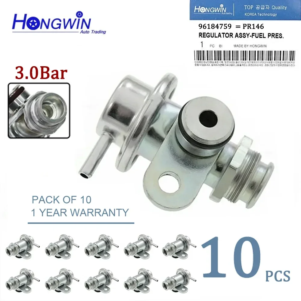 96184759 PR146 10Pcs New Fuel Pressure Regulator 3.0 Bar For Daewoo Lanos 1.6L 1999-2002 Nubira Saloon Wagon 1997 PR493 , 800605