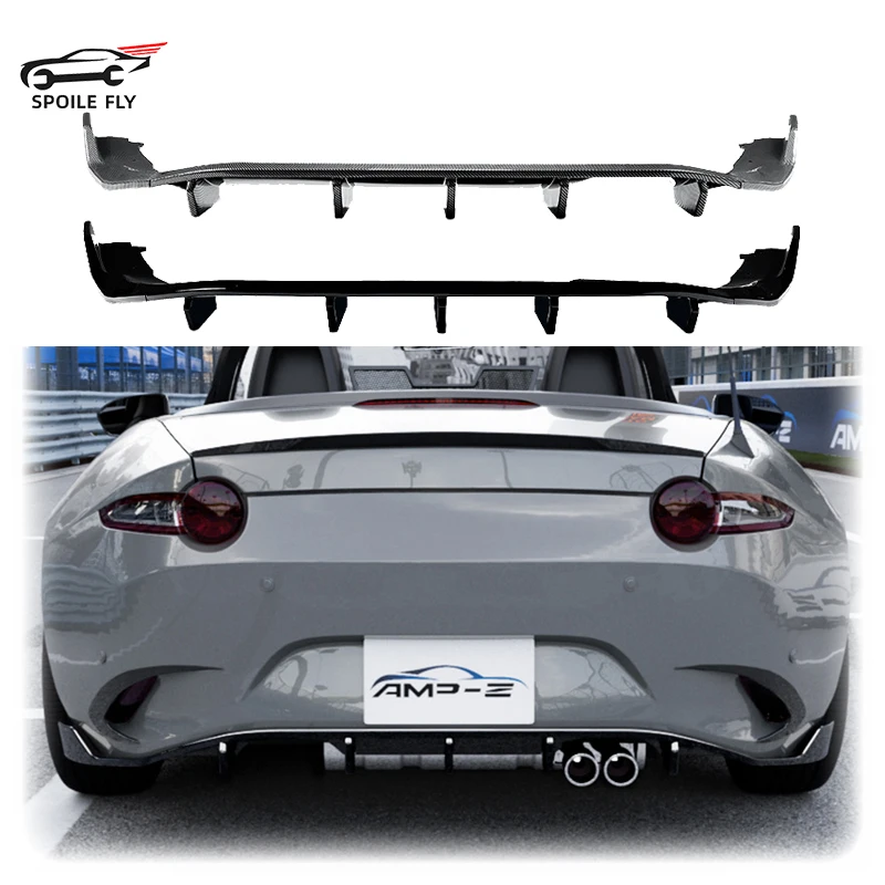 2016 To Up For Mazda MX-5 Miata ND Rear Bumper Lip Splitter Diffuser Body Kits Tuning By ABS Gloss Black Spoiler Vent Cover