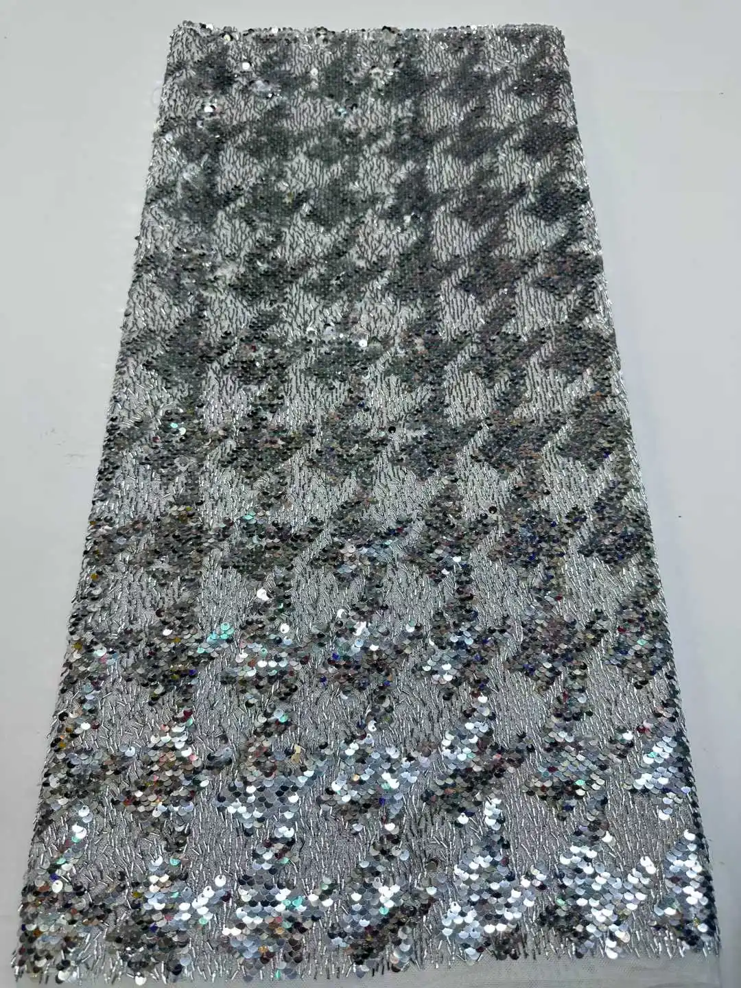5yard new mesh fabric Sequin diagonal stripe embroidery tissu Fashion Stage Dress clothing Designer matirial fabric for dress