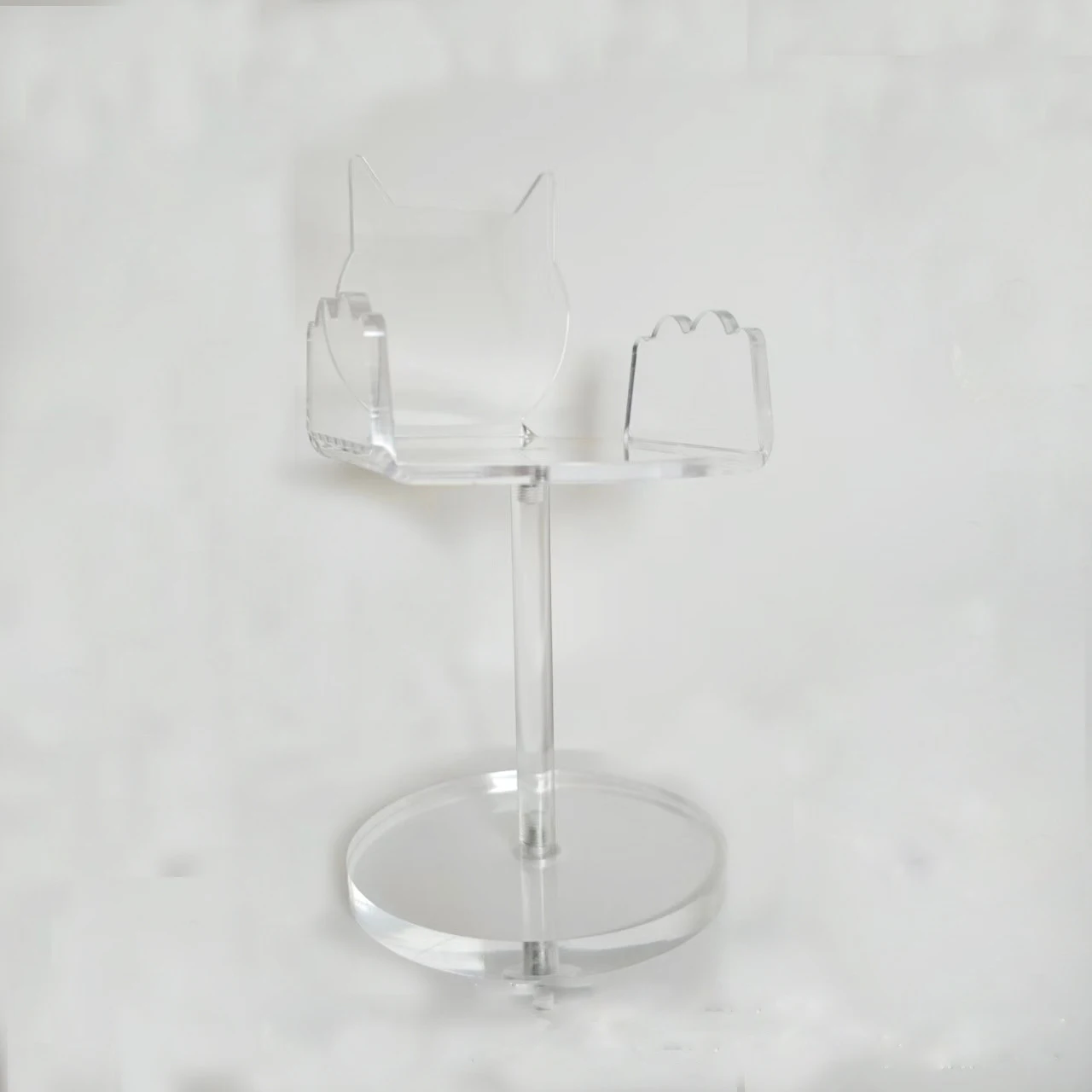 New 1/4 1/6 Acrylic Cat-Shaped Seat Dolls Seats Can Be Posed Transparent Stool Fashion Doll Chair BJD Dolls Stool Accessories