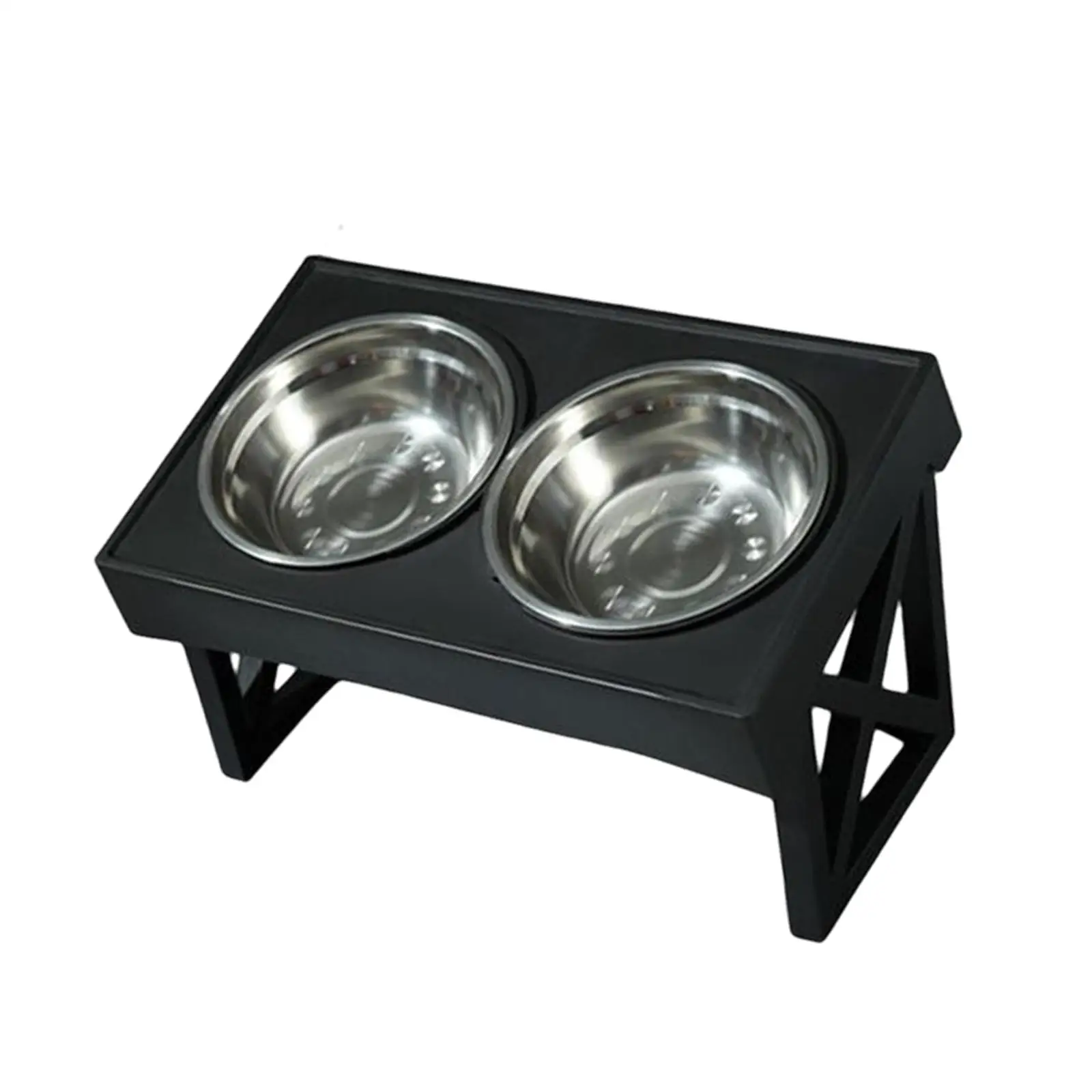 

Станция для кормления с двойными мисками и бутылкой для воды. Удобно разработанная для кормления кошек и собак. Необходимая безопасность домашних животных.