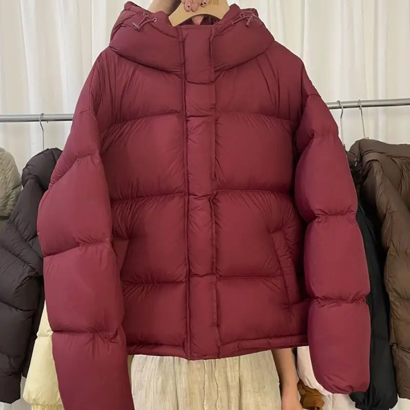 

Female Shorts Cotton Jacket Women's Winter Fashion New Versatile Short Hooded Loose Puff Coat Padded Daily Wear Design Sense