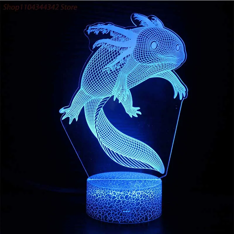 3D Baby Fish Amphibian Night Light Living Room Bedroom Creative Parent Child Gift Decoration Light USB Atmosphere Light