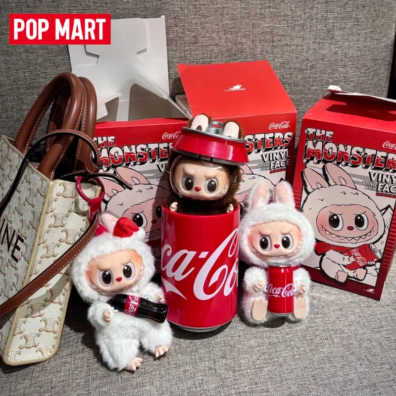 POPMART Labubu Coca Cola Series Juguete de Peluche de Vinilo Caja Sorpresa Icy Little Monster Retro Soda Vibe con Textura Helada Regalo de la Suerte