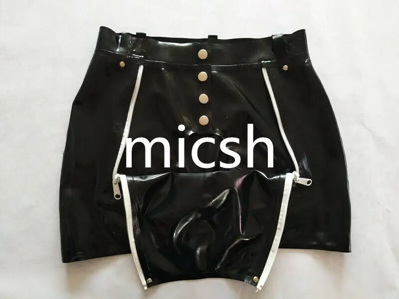 100 % Latex Gummi Rubber Schwarze Boxershorts mit Reißverschluss 0,4 mm S-XXL Maskenball