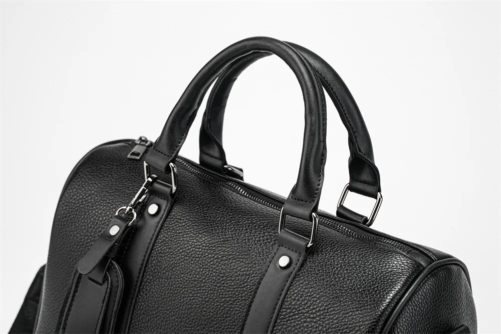 Hochwertige Umhängetasche für Herren, Handtaschen, Schultertasche, modische Umhängetaschen für Herren, luxuriöse Boston-Tragetasche aus weichem Leder für Herren – Detail 11
