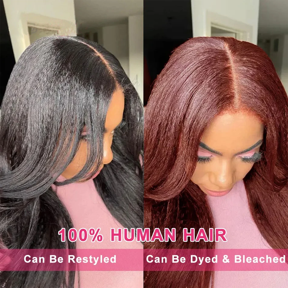 Surowe włosy indyjskie Kinky Straight Human Hair Bundles Yaki Straight Hair Weft Naturalne włosy wyplata Przedłużanie można farbować lub bielone