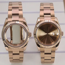 Rose Gold 36mm/40mm Watch Case Watchband Parts For Seiko NH34 NH35 NH36 NH38 Miyota 8215 Movement 28.5mm Dial Day-Date Hot Sale