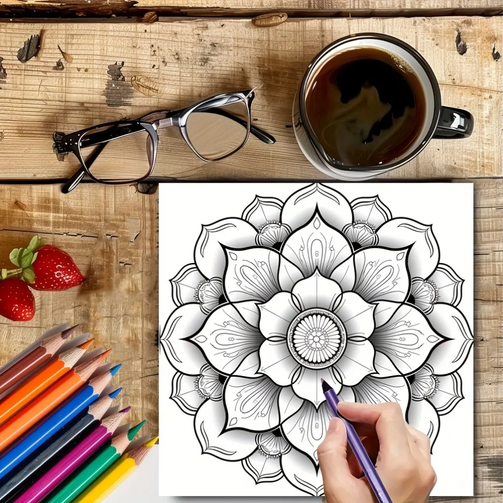 Libro para colorear de 25 páginas para adultos, suministros de dibujo para reducción de estrés, regalos para la vuelta a la escuela, suministros para adolescentes, marca Original, 1 ud.