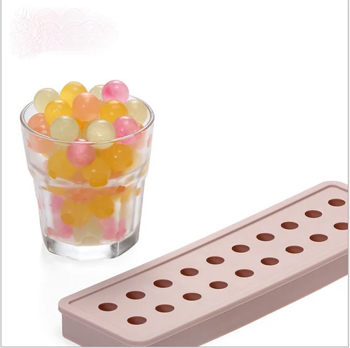 Silicone Mould Ice Cubes Mold Round And Square Mold Random Color Lattice Make Ice 20 Holes Silicone Rubber PRZY Eco-friendly 001