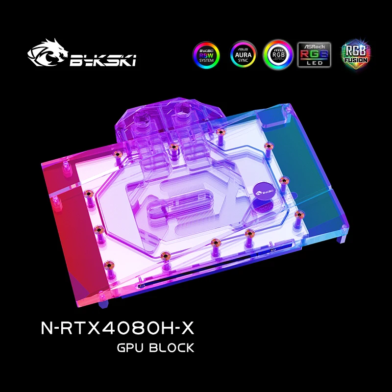 

Bykski GPU Water Block for NVIDIA GeForce RTX 4080 Reference Edition AIC Card / Copper Cooling Radiator RGB AURA / N-RTX4080H-X