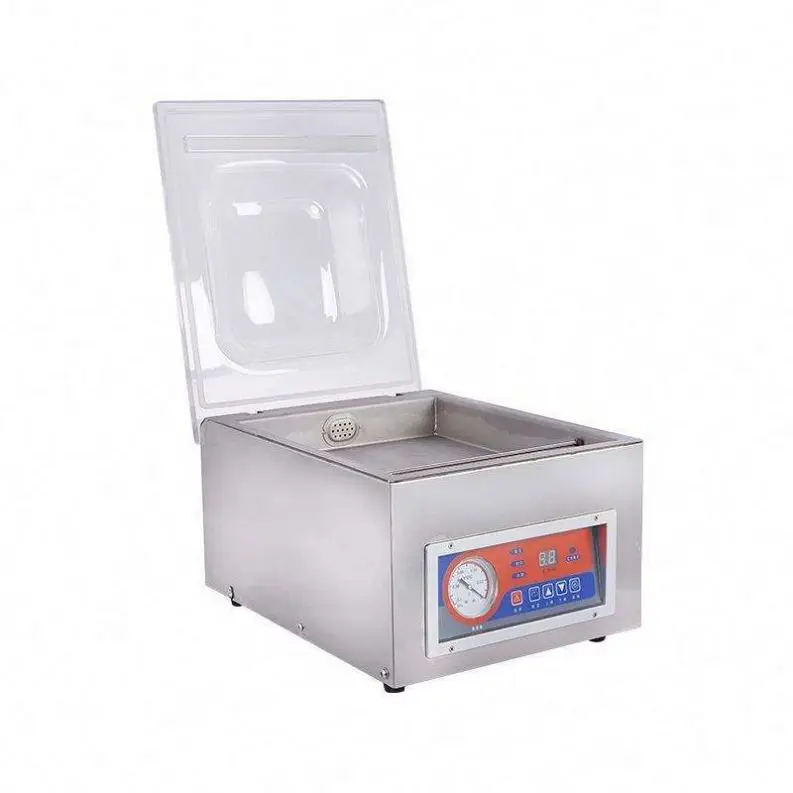 DZ-260 Máquina de sellado al vacío comercial de una sola cámara Envasadora al vacío de alimentos pequeños para uso doméstico y de oficina