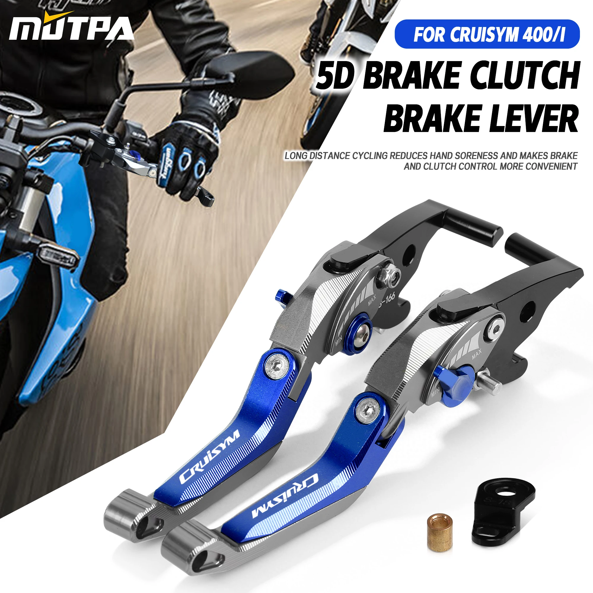 For SYM Cruisym 400 400i 2025-2026 Brakes Handle Motorcycle Cruisym400 CNC Adjustable With Parking Lock Stopper Brake Lever Set
