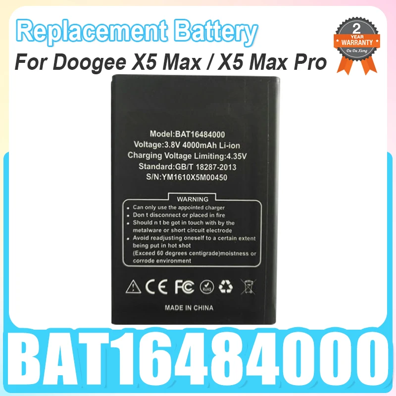 Высококачественный аккумулятор Bat16484000 для Doogee X5 Max X5 Max Pro