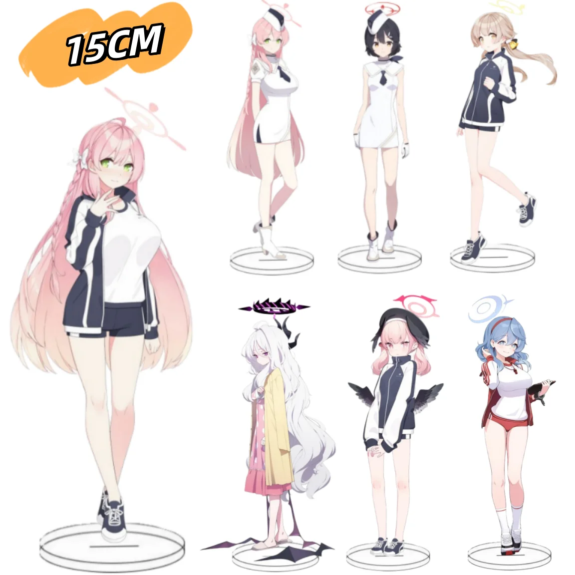 

Hot Anime Blue Archive Stand Misono Mika Shirasu Azusa Yutori Natsu Acrylic Characters Standing Model Plate Desk Ornament 15CM