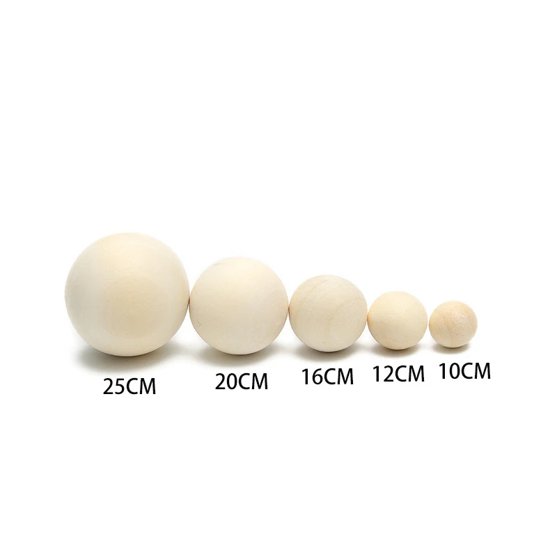 1-40pcs Natural Wooden Beads Round Eco-Friendly Lead-Free Ball No Hole Beads For Jewelry Making Handmade Accessories