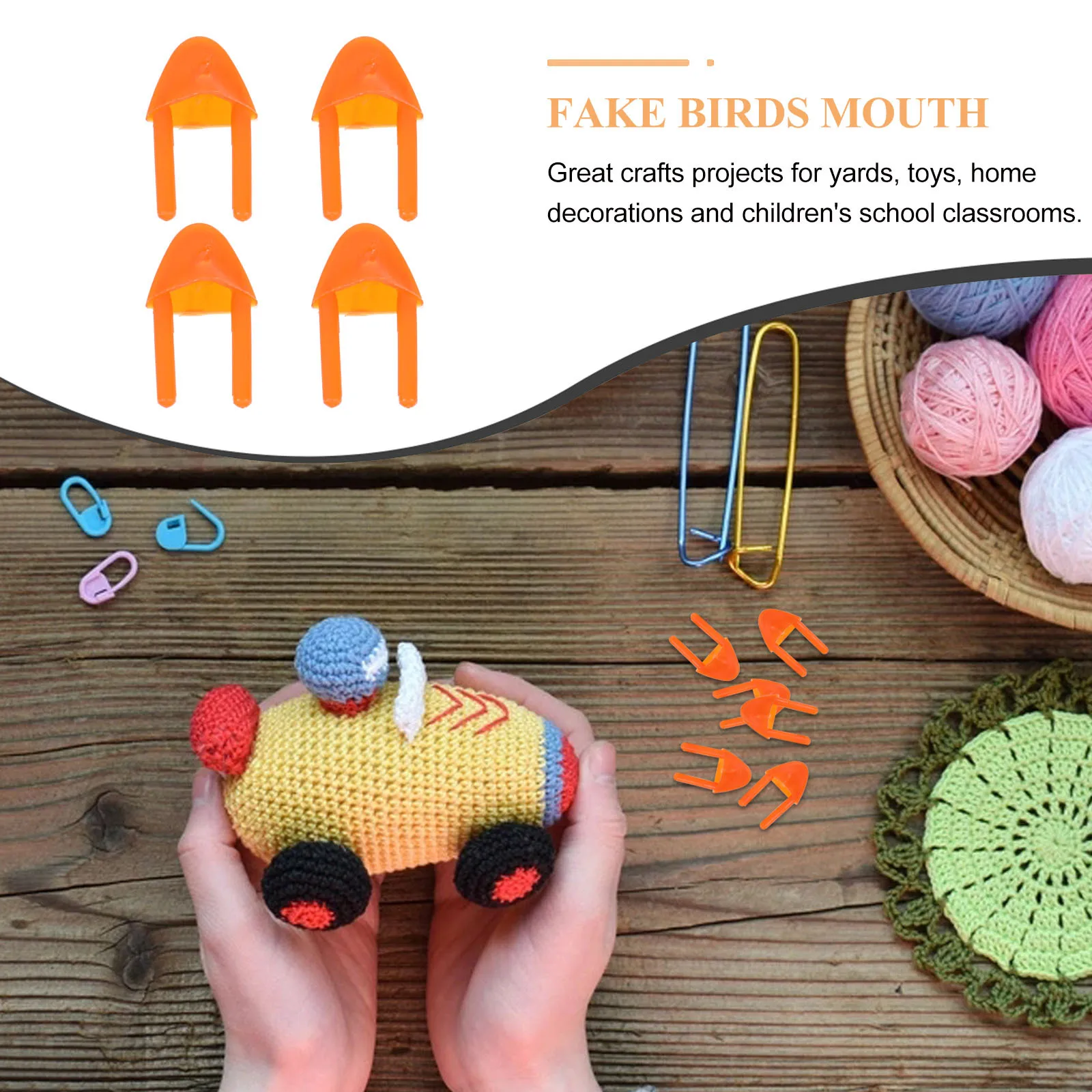 

100pcs Duck Bill Plug- Plastic Diy Mouth Decor For Craft Animal Accessories Cartoon Plastic Mouth For School Projects